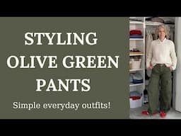 I created 20+ Simple Outfits with Olive Green Pants - Simple Outfit Series #3 - Shopping my closet!