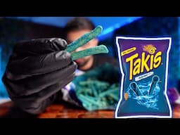 takis blue heat spicy mexican chips | mukbang asmr (no talking)