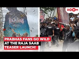 Raja Saab Teaser LAUNCH: Prabhas's fans go WILD, CHEERS and pour milk on his film's poster!