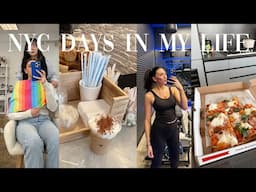 VLOG: a CHATTY few days in my life in NYC! opening up, getting my colors done + packing