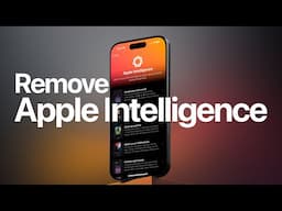 How to Remove Apple intelligence on iPhone