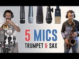 5 Mic Trumpet Saxophone: Shure 57; 57A; SENNHEISER 421; TELEFUNKEN M80 AKG C414. Best Sax Microphone
