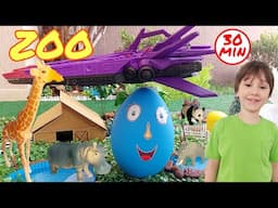 Felipe Canopf  Zoológico de brinquedo compilação - Girafa Tigre Elefante - Toy Farm Zoo Giraffe