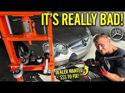 I Fixed The BROKEN Control Arm Bushings On My Mercedes At Home! | Mercedes R230
