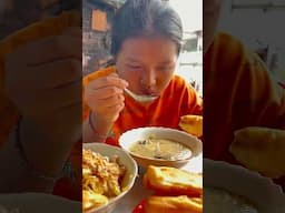 Rice Porridge with Seasoned Pork and Chinese Fried Dough (Cha Kway) #ricecake