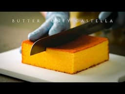 Butter Honey Castella Cake | So Insanely Good Plain !