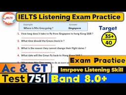 IELTS Listening Practice Test 2025 with Answers | Recent Exam - 751