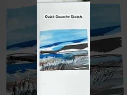 Quick Gouache Sketch! #gouachepainting #art #gouachepainting