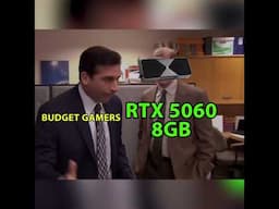 Budget Gamers finding out how much VRAM the RTX 5060 has