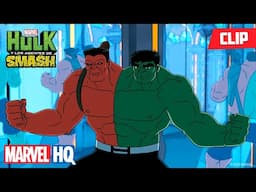 Hulk y Red Hulk Luchan Juntos Contra Fin Fang Foom | Hulk y los Agentes de S.M.A.S.H