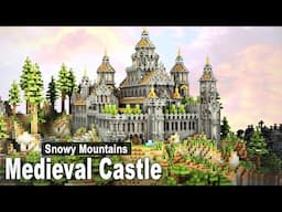 Minecraft: How to build a Mountain Deepslate Castle | Tutorial Part.2