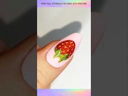 Full video on my channel ✨️ Strawberry Nails Pt1 #missjosnailco #easynailart #strawberrynails