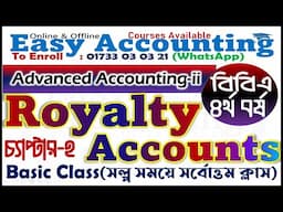 Advanced Accounting 2 (chapter 2)|| Royalty Accounts (Basic Class)|| BBA 4th Year || Easy Accounting