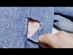 The easiest way to fix a hole in jeans invisibly / do it yourself