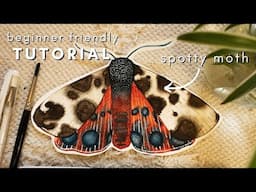 Beginner friendly watercolor moth tutorial / sketchbook ideas