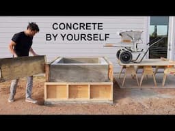 I made a giant concrete tree planter