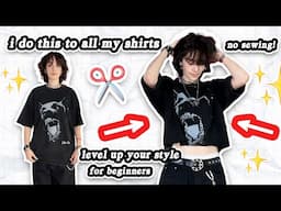 how to make the PERFECT cut off tee!!! ✂️👾✨ (super easy DIY)