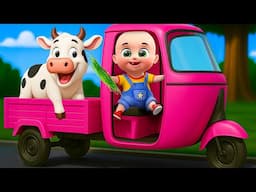 Wheels on the bus go round and round + Lola the cow song compilation | Nursery rhymes & kids song