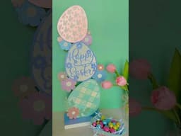 DIY Easter egg decoration idea | stacked patterned eggs Easter decor