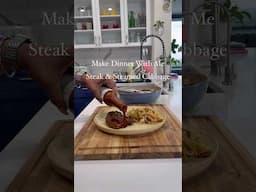 Make Dinner with Me Seitan Steak & Steamed Cabbage #veganrecipes #veganprotein #lowcarbs