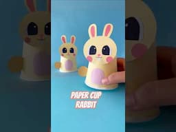 paper cup rabbit! #papercupcraft #papercraftideas #rabbit #bunny #cutecraft #funcrafts #kidscrafts
