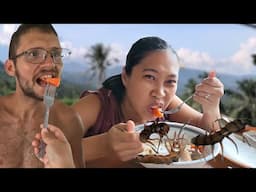 Myji got bitten by centipede | We cooked halang-halang na manom