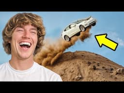 Launching My Tesla Off A Cliff!