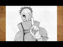 How to Draw Obito Uchiha – Step by Step | Naruto Art Tutorial