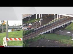Roads blocked due to high water on Highway 90, Beltway 8 in SW Houston