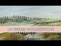 Easy Gouache Landscape Using Stencils Anyone Can Try!