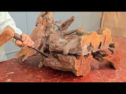 Turn Deformed Logs Into A Wonderful Art Table // Unique And Useful Cheap Woodworking Projects