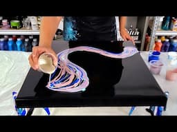 🤩 Custom Made Metallic Colors Makes a Gorgeous Fluid Painting! - Acrylic Pouring