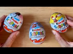 Kinder surprise ASMR , opening kinder eggs