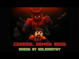 Minecraft Bedrock Boss Mod (Craftable) | General Demon Boss Addon | MCPE V1.21 Mod