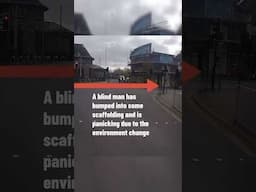 Biker helps blind man. @baldbullethead