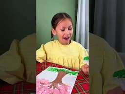 DIY Art for Mom Using Only Cotton Swabs?! 🤯💖 #DrawingHack #KidsCraft