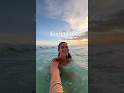 Bonfire + Sunset swim 🔥🌊 #floridalife #sunsetswim