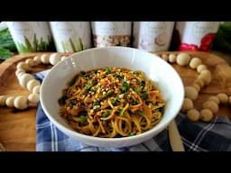 Asian Garlic Noodles Meal in a Jar | Shelf-Stable Ingredients