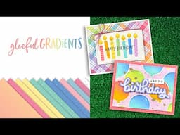 Intro to Gleeful Gradients, Birthday Candles Stencils, Balloon Background Stencils & New Washi Tape
