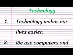 Technology Essay in English 10 Lines || 10 Lines on Technology || Essay on Technology in English