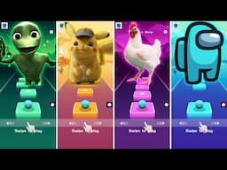 Alien Dance vs Pikachu Dance vs Chicken Dance vs Among Us Dance - Piano Music Hop