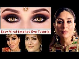 Eid Special Kareena Kapoor Smokey Eye Tutorial | Easy & Glamorous Look! #EidMakeup #SmokeyEyes