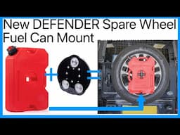 New Land Rover Defender Spare Wheel Mounted Fuel / Water Can Mount ( Rotopax + Similar )