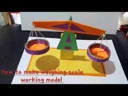 How to make balance scale working model weighing scale working model