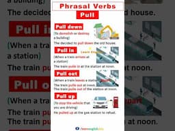 Phrasal verbs in English |Phrasal verbs with sentences | Phrasal verbs for beginners #pull