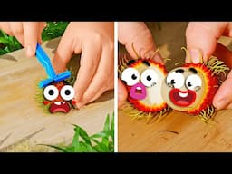 🎨 Doodles Do Painting With Fruit 🍊 and It Gets Sticky! 🤪