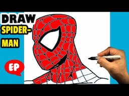 How to Draw SPIDER-MAN - Upper body