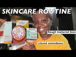 My New Skincare routine for Rough textured face/ closed comedones - Salicylic acid, tretinoin