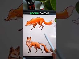 Learning how to Draw Animals from Imagination 🦊 (Day 6) #digitalart