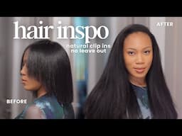 Flip Over Method with Clip-Ins | No Leave Out + Natural Yaki Straight Hair | BetterLength